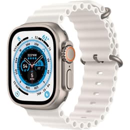Apple Watch (Ultra) GPS + Cellular 49 mm - Titanio Grigio - Cinturino Ocean Bianco