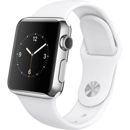 Apple Watch (Series 1) 42 mm - Acciaio inossidabile Argento - Sport Bianco