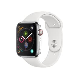 Apple Watch (Series 4) Settembre 2018 40 mm - Acciaio inossidabile Argento -  Cinturino Sport Bianco