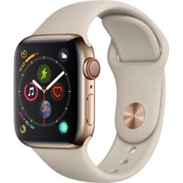 Apple Watch (Series 4) Settembre 2018 40 mm - Acciaio inossidabile Oro - Cinturino Sport Sabbiarosa