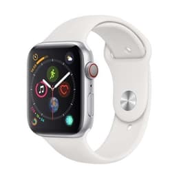 Apple Watch (Series 4) Settembre 2018 44 mm - Acciaio inossidabile Argento - Cinturino Sport Bianco