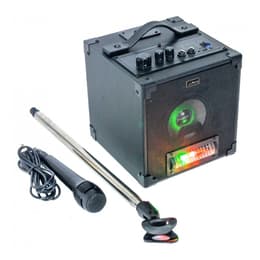 Altoparlanti Bluetooth Party Light & Sound PLS Party-Singer Active Karaoke Set with LED Light Effect, Mic & Stand - Nero