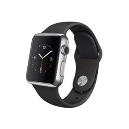Apple Watch (Series 2) GPS 42 mm - Acciaio inossidabile Argento - Cinturino Sport Nero
