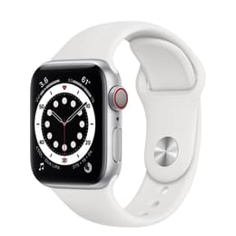 Apple Watch (Series 6) GPS + Cellular 44 mm - Alluminio Argento - Cinturino Sport Bianco
