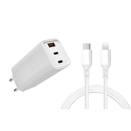 Caricatore + Cavo (USB-C + Lightning) 65W - WTK