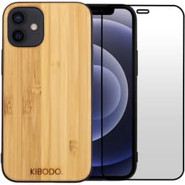Cover iPhone 12 Mini e shermo protettivo - Legno - Marrone