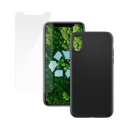 Cover iPhone X/Xs e shermo protettivo - Plastica - Nero