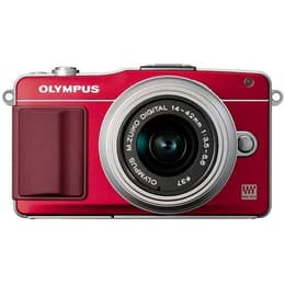 Macchina fotografica ibrida - Olympus PEN E-PL2 - Rosso + Obiettivo Olympus M.Zuiko ED 14-42mm f/3.5-5.6 II MSC