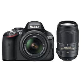 Reflex - Nikon D5100 Nero + obiettivo Nikon AF-S Nikkor DX VR 18-55 mm f/3.5-5.6 VR + AF-S Nikkor DX 55-200 mm f/4-5.6G ED VR