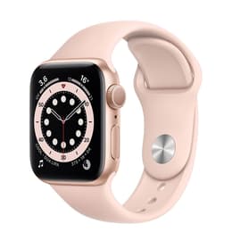 Apple Watch (Series 6) GPS 44 mm - Alluminio Oro - Cinturino Sport Rosa sabbia