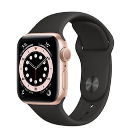 Apple Watch (Series 5) GPS + Cellular 44 mm - Acciaio inossidabile Oro - Cinturino Sport Nero