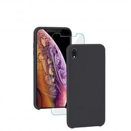 Cover iPhone XR e shermo protettivo - Silicone - Nero
