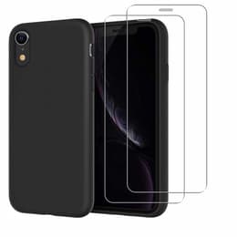 Cover XR e 2 schermi di protezione - Silicone - Nero