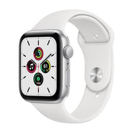 Apple Watch (Series 4) GPS + Cellular 44 mm - Alluminio Argento - Cinturino Cinturino Sport Bianco