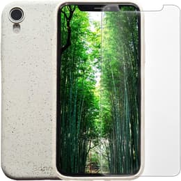 Cover iPhone XR e shermo protettivo - Biodegradabile - Bianco