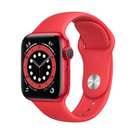 Apple Watch (Series 6) GPS + Cellular 40 mm - Acciaio inossidabile Rosso - Sport loop Rosso