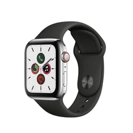 Apple Watch (Series 5) GPS + Cellular 44 mm - Titanio Argento - Cinturino Sport Nero