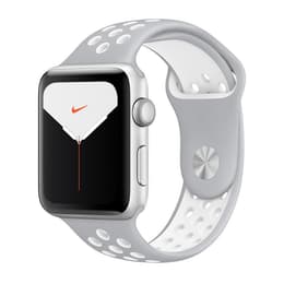 Apple Watch Series 5 (2019) GPS + Cellular 44 mm - Alluminio Argento - Cinturino Nike Sport Bianco