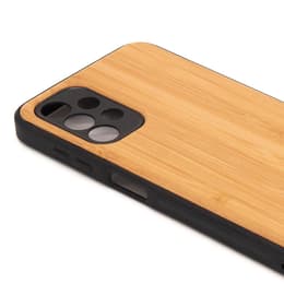 Cover Galaxy A13 4G e shermo protettivo - Legno - Nero