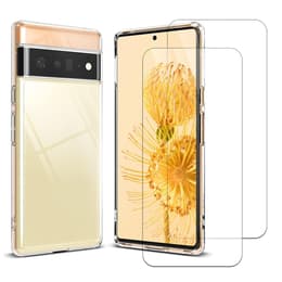 Cover Google Pixel 6 Pro e 2 schermi di protezione - TPU - Trasparente