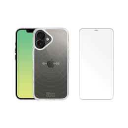 Back Market Cover iPhone 16 e shermo protettivo - GRS 4.0 Plastica riciclata - Trasparente