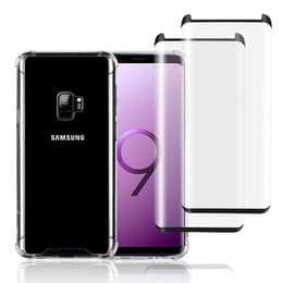 Cover Galaxy S9 e 2 schermi di protezione - Plastica riciclata - Trasparente