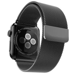Apple Watch (Series 2) 2016 GPS 42 mm - Acciaio inossidabile Nero - Maglia milanese Nero