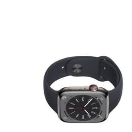 Apple Watch Series 8 (2022) GPS + Cellular 45 mm - Acciaio inossidabile Grafite - Cinturino Sport Nero