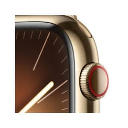 Apple Watch Series 9 (2023) GPS + Cellular 41 mm - Acciaio inossidabile Oro - Cinturino Sport Galassia
