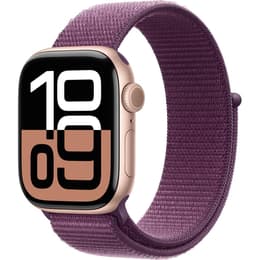 Apple Watch Series 10 (2024) GPS + Cellular 42 mm - Alluminio Oro rosa - Sport loop Viola
