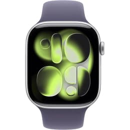 Apple Watch Series 11 (2025) GPS 42 mm - Alluminio Argento - Cinturino Sport Viola
