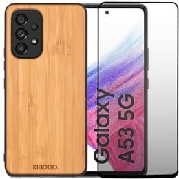 Cover Galaxy A53 e shermo protettivo - Legno - Nero