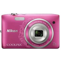 Macchina fotografica compatta Coolpix S3500 - Rosa + Nikon Nikon Nikkor 7x Wide Optical Zoom ED VR 26-182 mm f/3.4-6.4 f/3.4-6.4