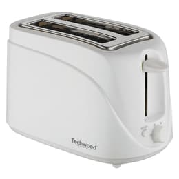 Tostapane Grille Pain 2 avec Fentes, Techwood TGP-202 - Coloris Blanc fessure - Bianco