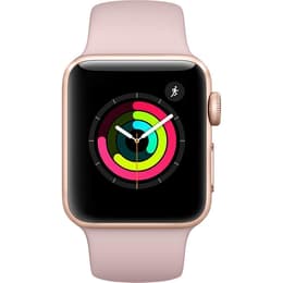 Apple Watch (Series 3) 2017 GPS + Cellular 38 mm - Alluminio Oro rosa - Cinturino Sport Rosa