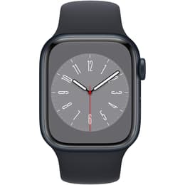 Apple Watch (Series 8) 2022 GPS + Cellular 45 mm - Acciaio inossidabile Nero - Loop in maglia milanese Nero