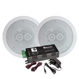 Altoparlanti Bluetooth Haut-parleurs 2x120W E-Audio B404, plafond encastrable WATERPROOF Hifi, Amplificateur stéréo E-audio B425BL, Bluetooth 5.0 2x15W - Bianco