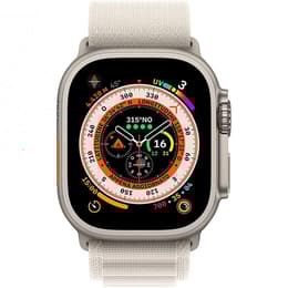 Apple Watch Ultra (2022) GPS + Cellular 49 mm - Titanio Titanio naturale - Alpine loop Bianco