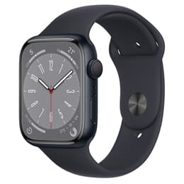 Apple Watch (Series 8) 2022 GPS 45 mm - Alluminio Mezzanotte - Cinturino Sport Blu