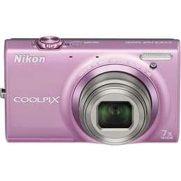 Macchina fotografica compatta CoolPix S6100 - Rosa + Nikon Nikon Nikkor Wide Optical Zoom 28-196 mm f/3.7-5.6 ED VR f/3.7-5.6