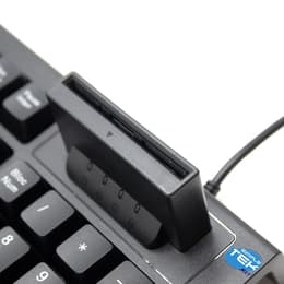 Simpletek Tastiera QWERTY Inglese (US) Wired with Smart Card Reader, with stickers