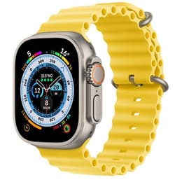 Apple Watch Ultra (2022) GPS + Cellular 49 mm - Titanio Titanio naturale - Cinturino Ocean Giallo