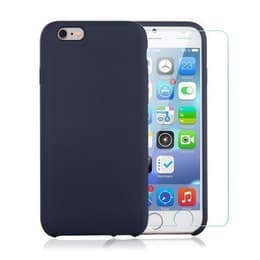 Cover iPhone 6 Plus/6S Plus e 2 schermi di protezione - Silicone - Nero