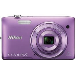 Macchina fotografica compatta Coolpix S3500 - Viola + Nikon Nikkor Wide Optical Zoom ED VR 26-182 mm f/3.4-6.4 f/3.4-6.4