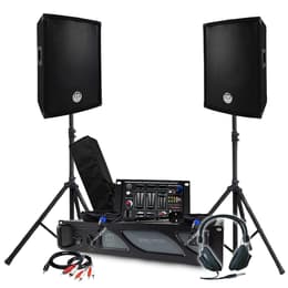 Pack Sono BM SONIC Amplificateur 1000W, Paire d'Enceintes Passives 2x300W, Table de Mixage, Pieds, Casque DJ, Câbles et Micro Altoparlanti PA