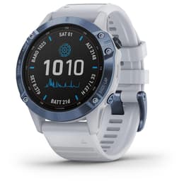 Smart Watch Garmin Cardio­frequenzimetro GPS Fēnix 6 - Pro Solar Edition - Bianco/Blu