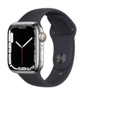 Apple Watch (Series 6) 2020 GPS + Cellular 44 mm - Acciaio inossidabile Argento - Cinturino Sport Nero