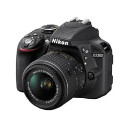 Reflex D3300 - Nero + Nikon AF-S DX Nikkor 55-200mm f/4-5.6G ED VR II f/4-5.6