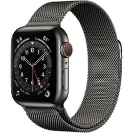 Apple Watch (Serie 6) 2020 GPS + Cellular 44 mm - Acciaio inossidabile Grafite - Maglia milanese Grigio