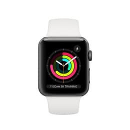 Apple Watch (Series 3) 2017 GPS + Cellular 42 mm - Alluminio Grigio - Cinturino Sport Bianco